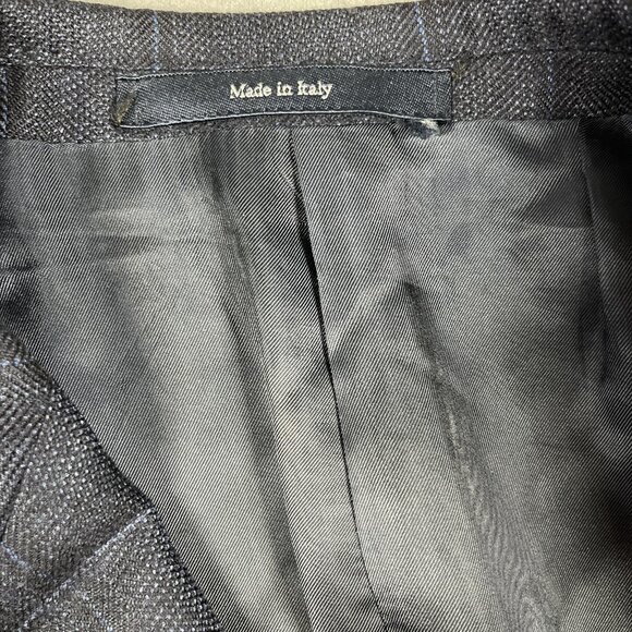 Ermenegildo Zegna Blazer Mens 52 Large Windowpane 100% Cashmere Italy Jacket - Picture 6 of 14